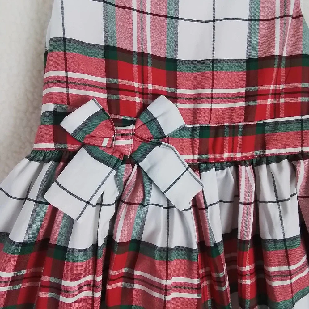 Carter's Baby Sleeveless Cotton Midi Dress Size‎ 18m Red White Green Plaid